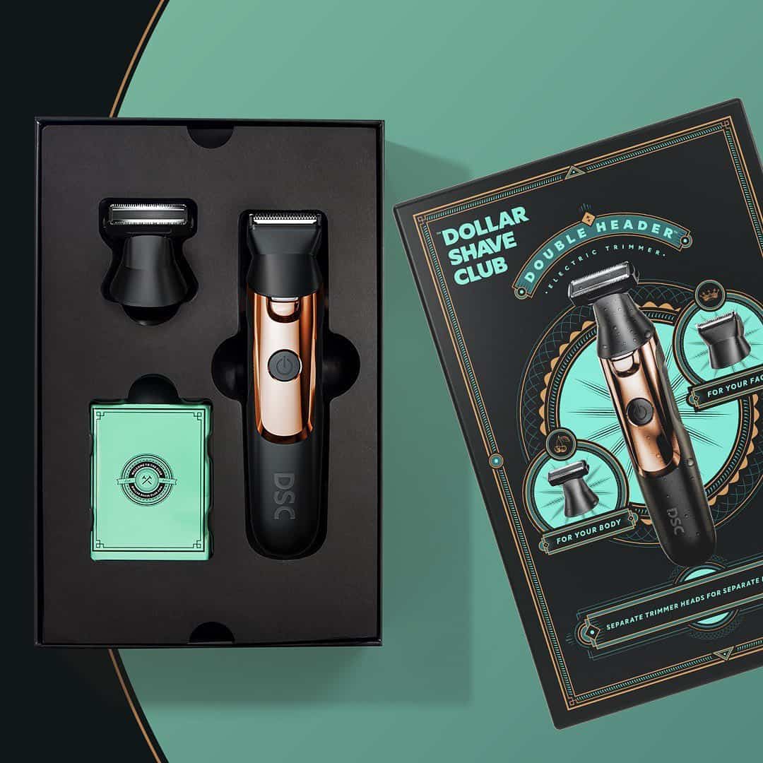 unboxing a double head trimmer by dollar shave club