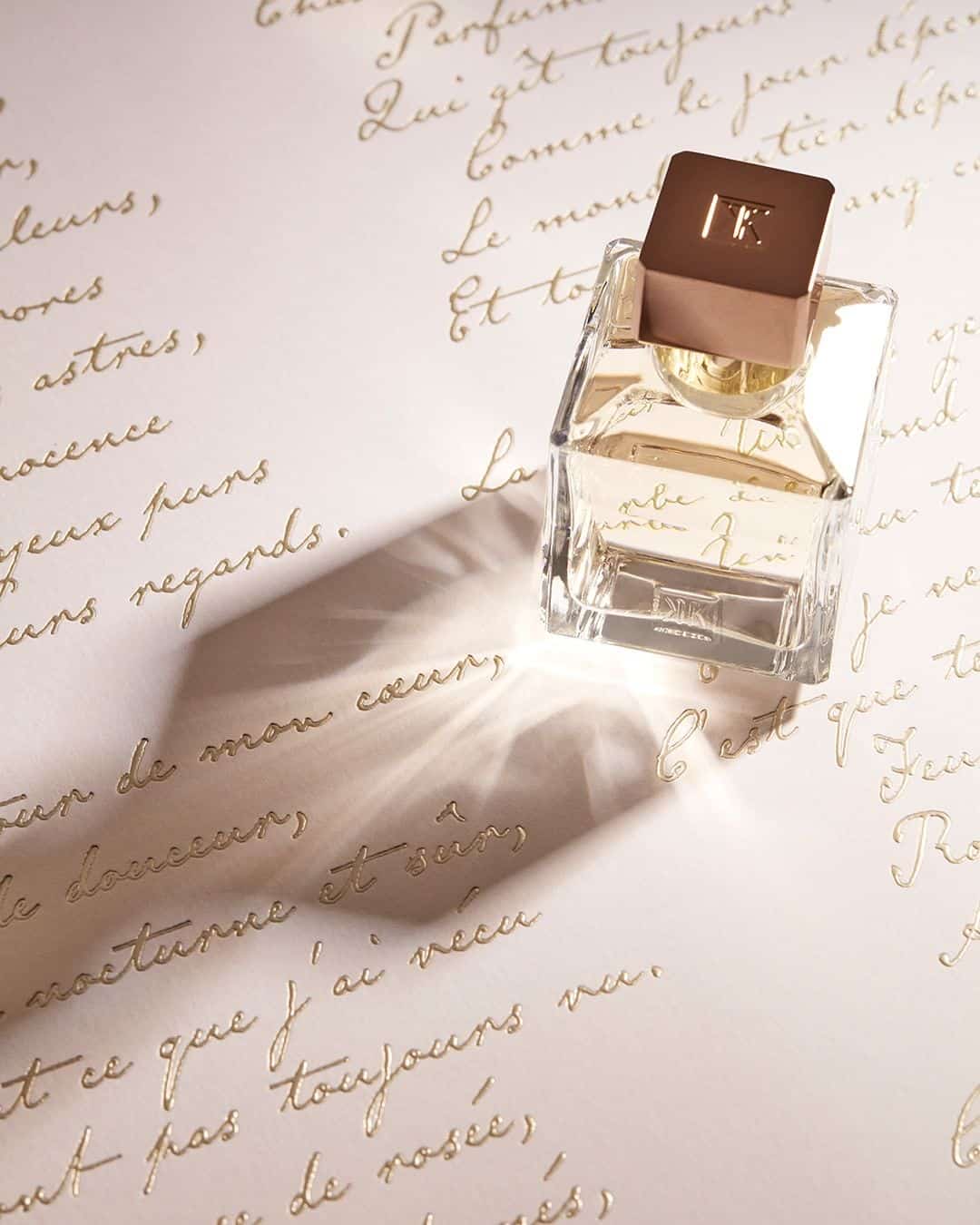 a bottle of perfume by maison francis kurkdjian