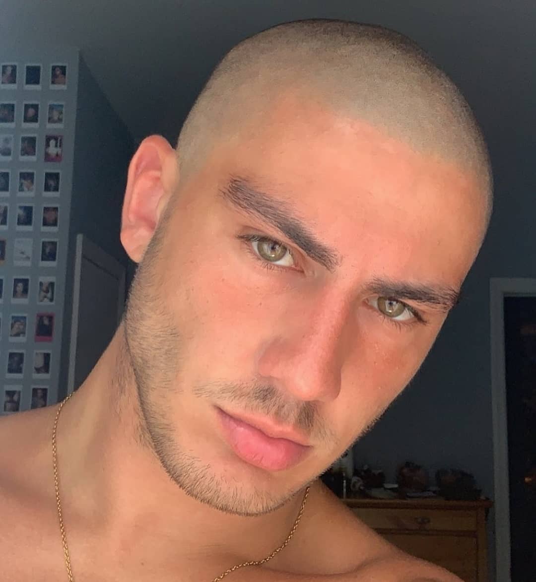 man with a clean buzz cut