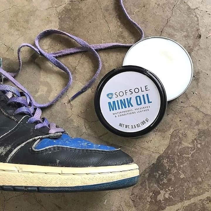 an open container of sofsole mink oil