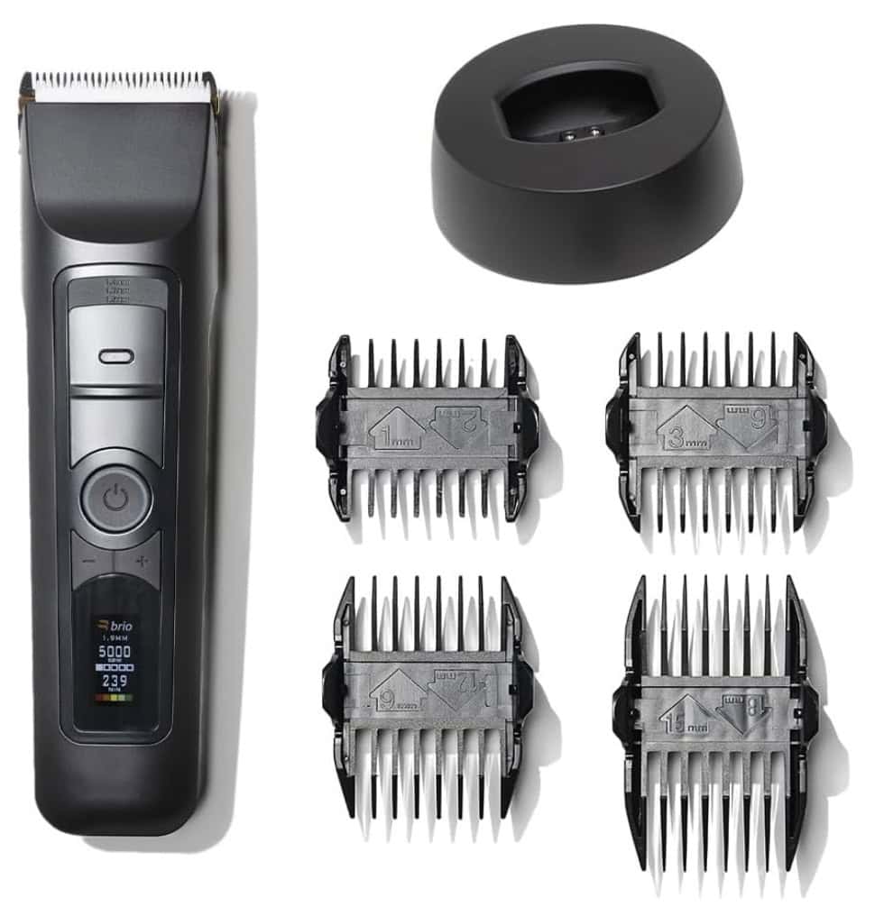 Brio Beardscape V2 cordless trimmer and comb attachments 