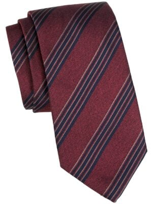 Canali Striped Silk Tie