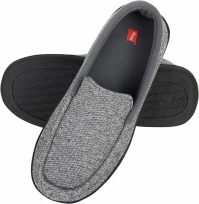Hanes Memory Foam Knit Moccasin Slippers
