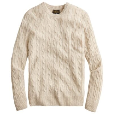J. Crew Cashmere cable-knit sweater