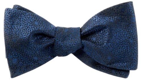 Tie Bar Interlaced Navy Bow Tie
