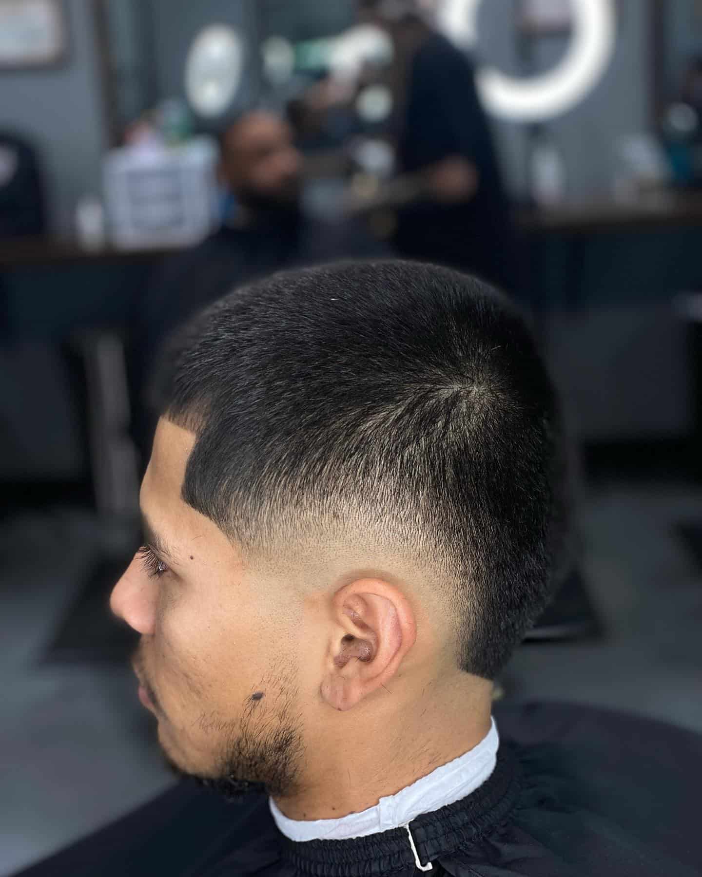 man with clean fade haircut