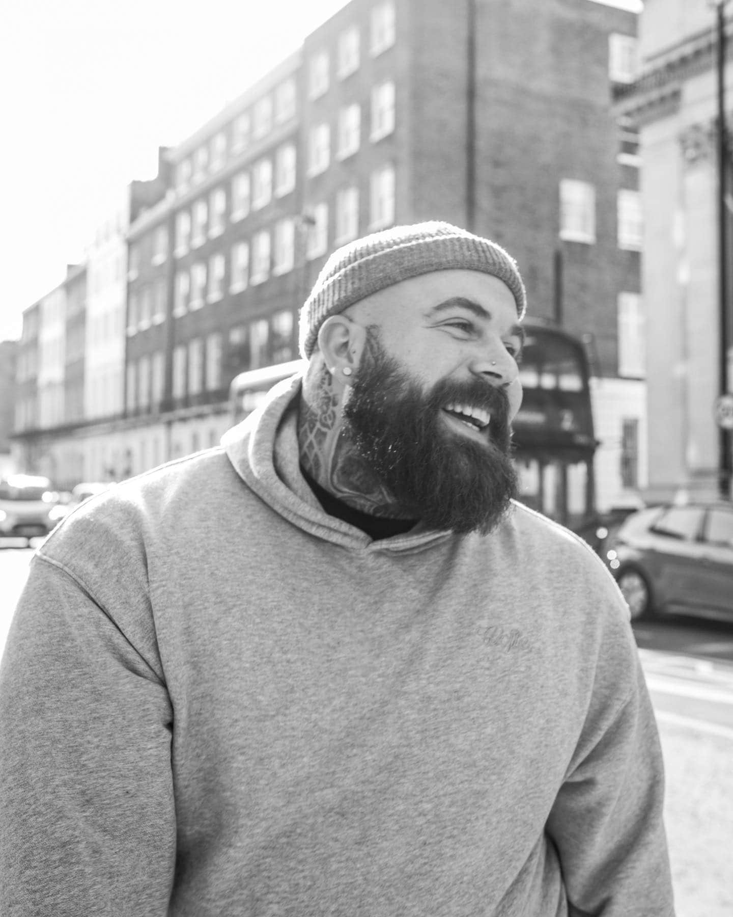 man enjoying the streets of london