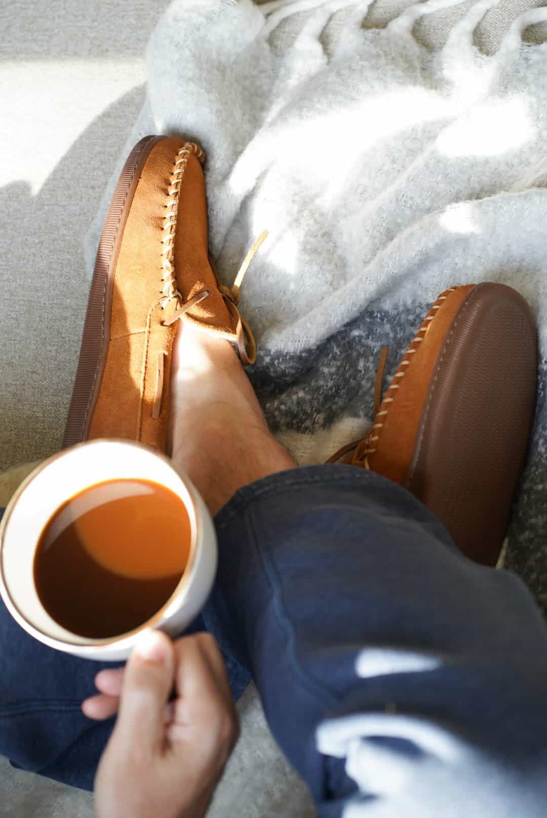 enjoying a good morning with a cup of coffee