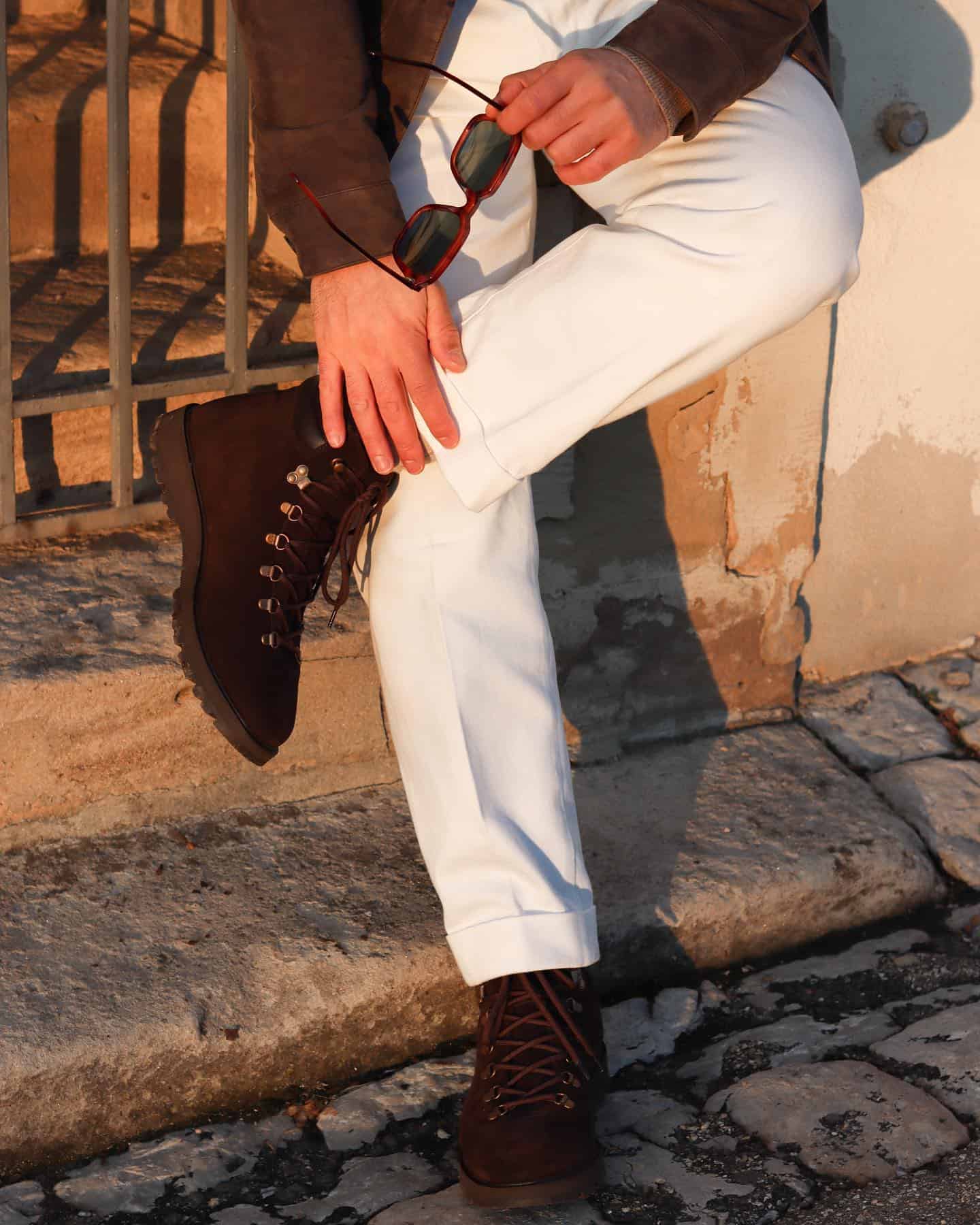 a pair of suede boots by myrqvist