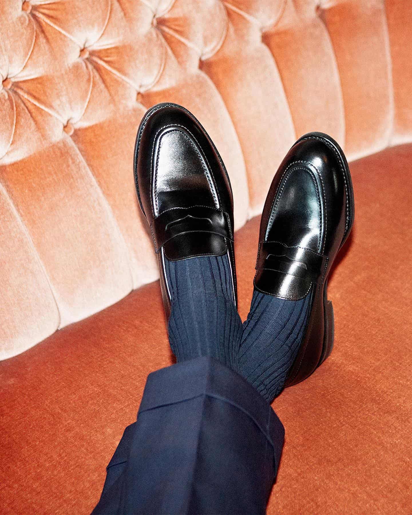 resting legs on the couch