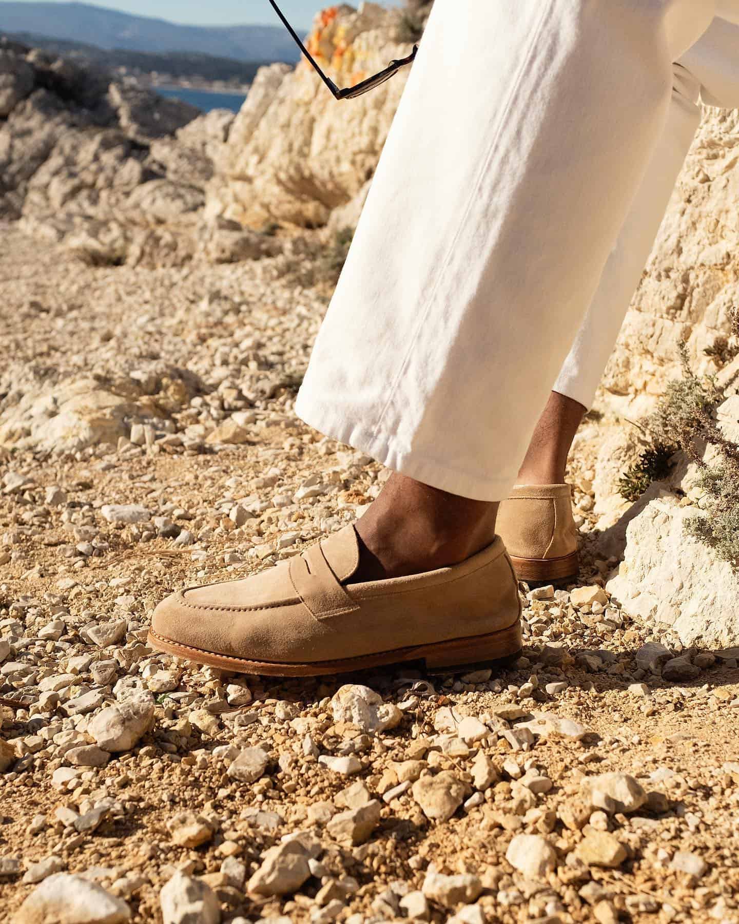wearing a pair of lysekil penny loafers by myrqvist