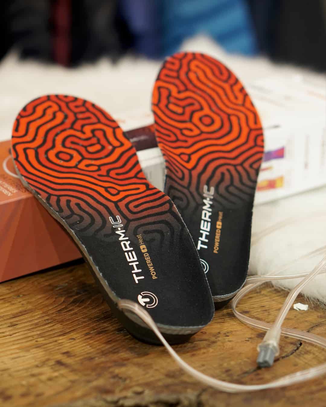 a pair of rechargeable heated insoles by thermic
