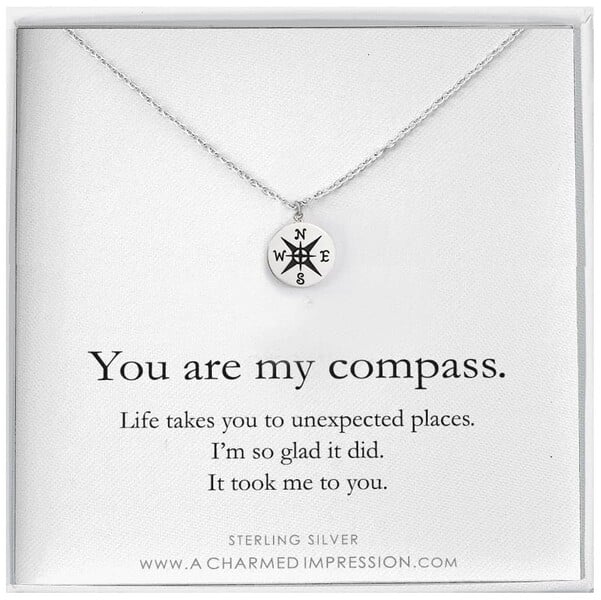 A Charmed Impression You Are My Compass Necklace