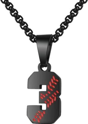 AIAINAGI Baseball Number Necklace
