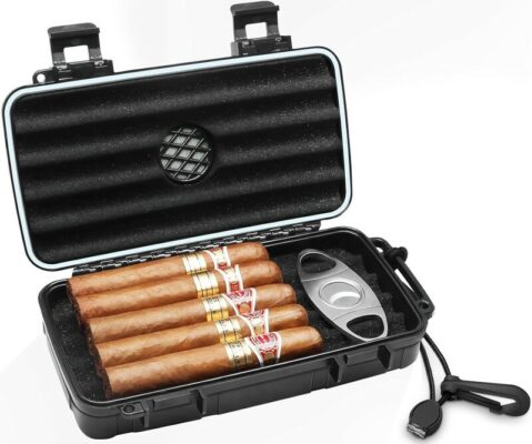 Flauno Travel Cigar Humidor Case