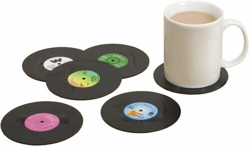 Gift Republic Spinning Hat Retro Vinyl Coasters