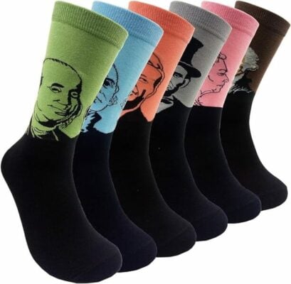 HSELL Funny Mens Novelty Presidents Dress Socks