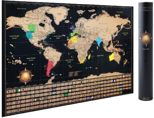 InnovativeMap Scratch Off World Map Poster