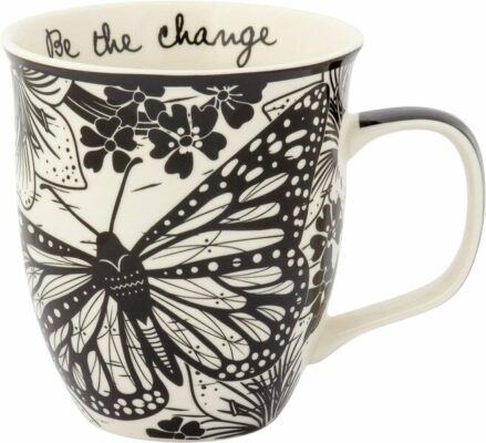 Karma Gifts Black and White Boho Mug
