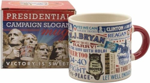 The Unemployed Philosophers Guild Presidential Slogan Coffee Mug