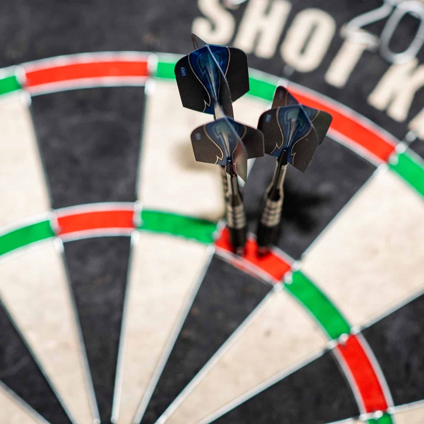 darts lands a triple 20