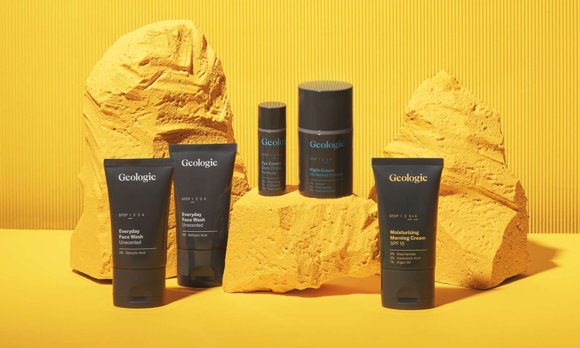 product display of geologie skincare