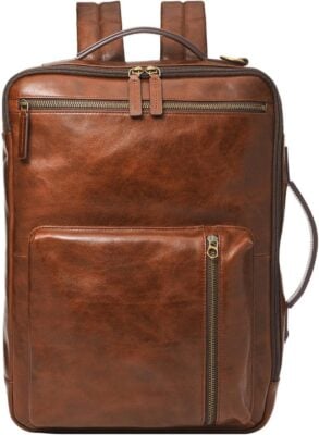 Fossil Buckner Leather Convertible Backpack Bag
