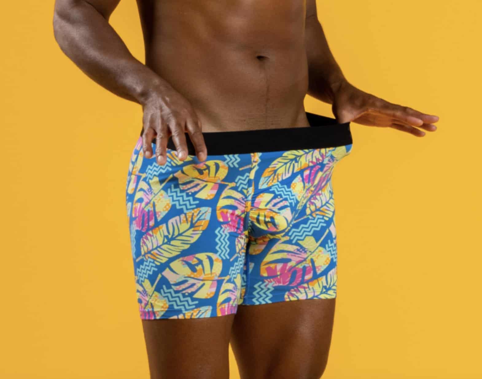 Shinesty Model in Ball Hammock underwear