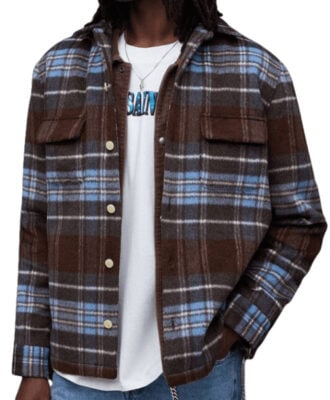 All Saints Triton Recycled Checked Overshirt
