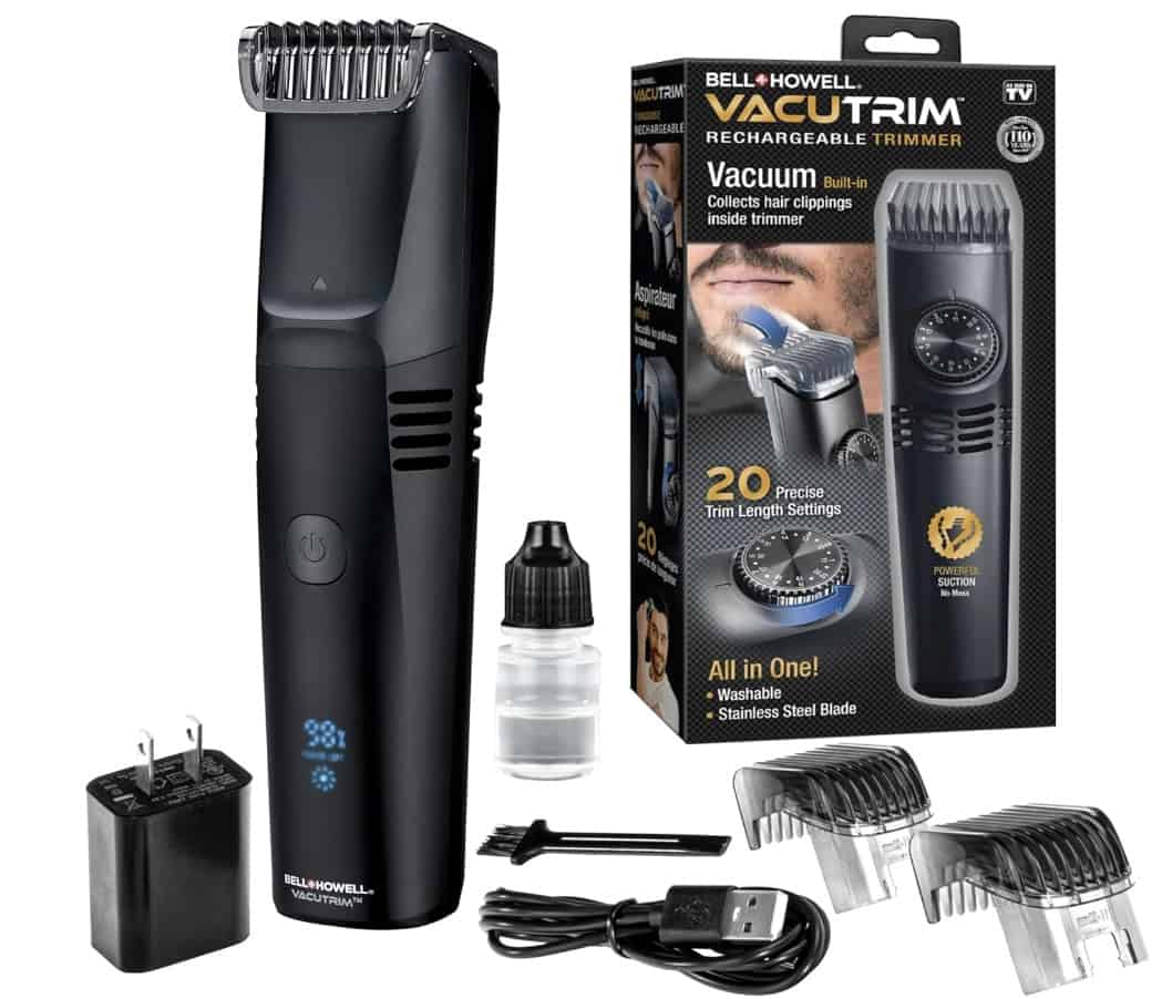 Vacuum beard trimmer