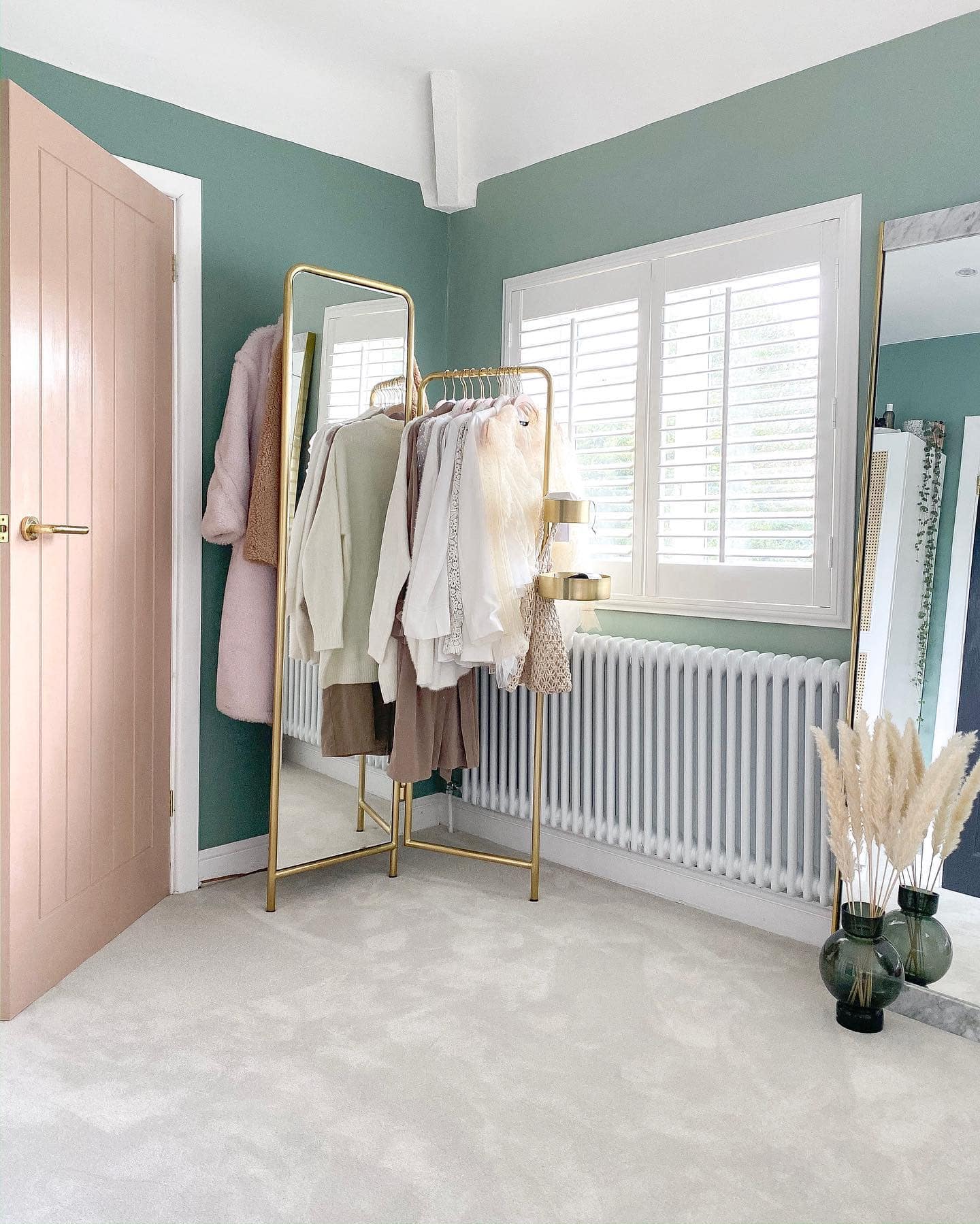 clothes rack with full body mirror