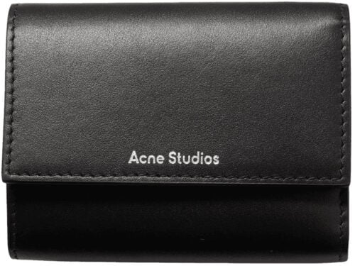 ACNE STUDIOS Logo-Print Leather Trifold Cardholder