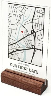 Artswave Personalized Acrylic Map Our First Date