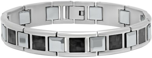 The Stainless Steel and Tungsten Carbon Fibre Bracelet