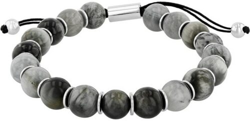 The Gray Tiger-Eye Bead Bolo Bracelet