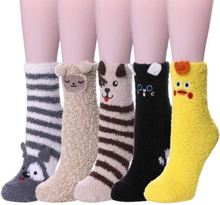 DYW Womens Microfiber Slipper Socks