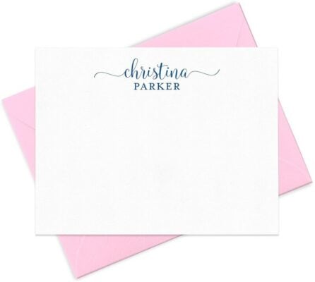 Fairmont Grove Personalized Stationary Note Cards and Envelopes