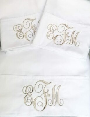 Monogrammed Personalized Sheets