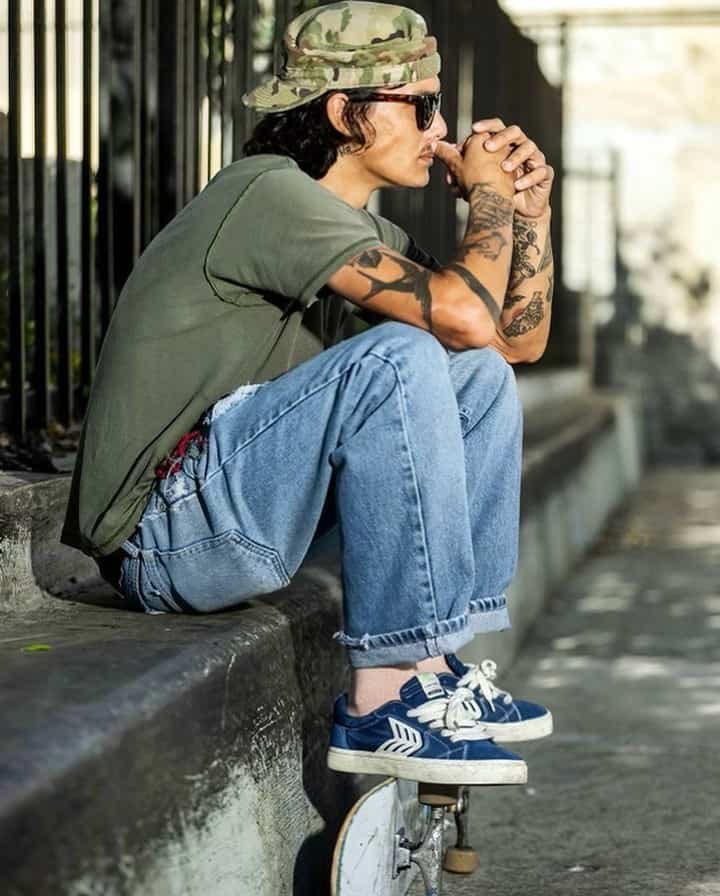 man sitting on the curb