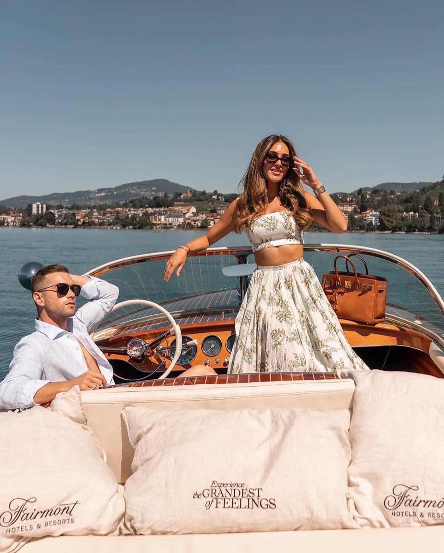 man and woman in a boat