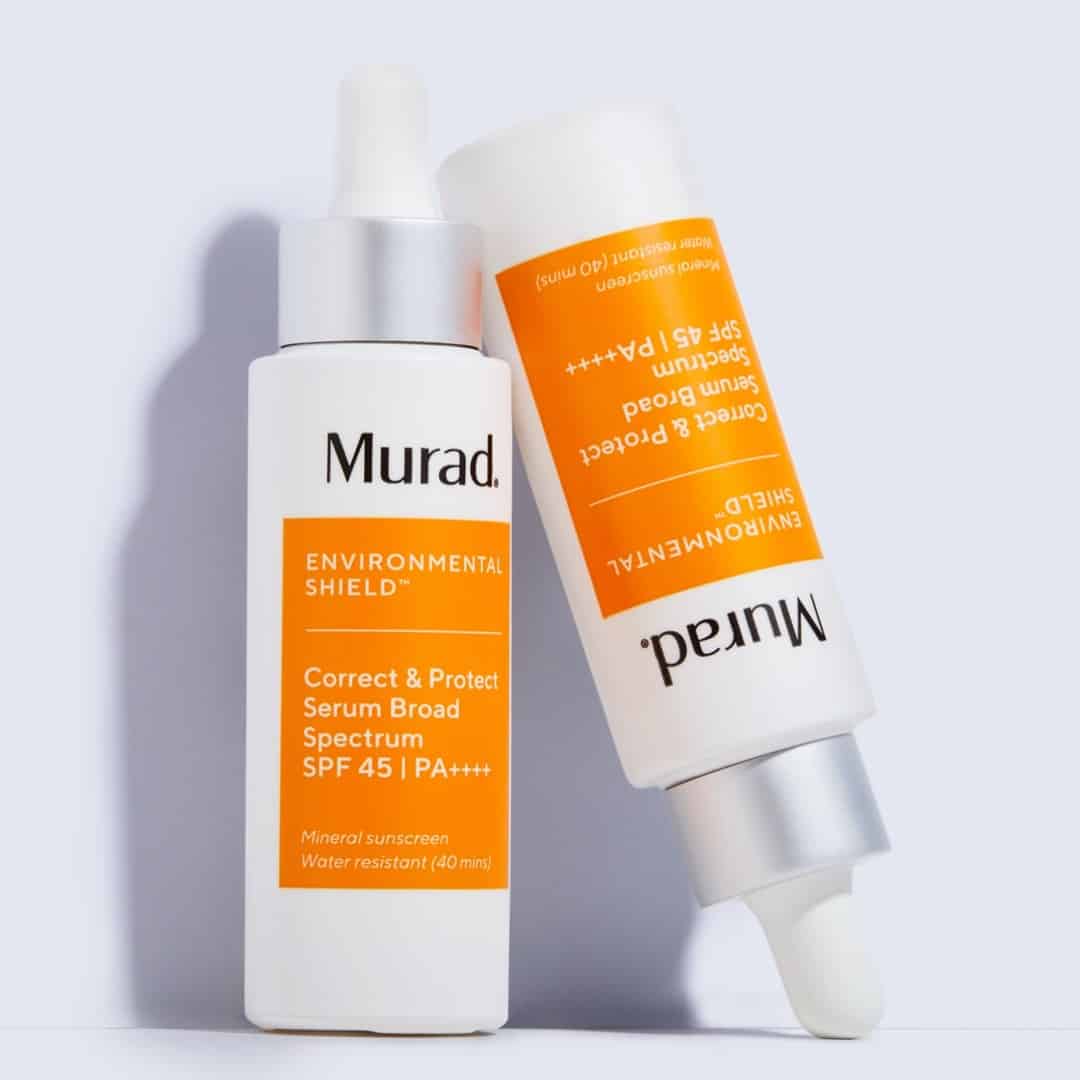 bottles of murad environmental shield sunscreen