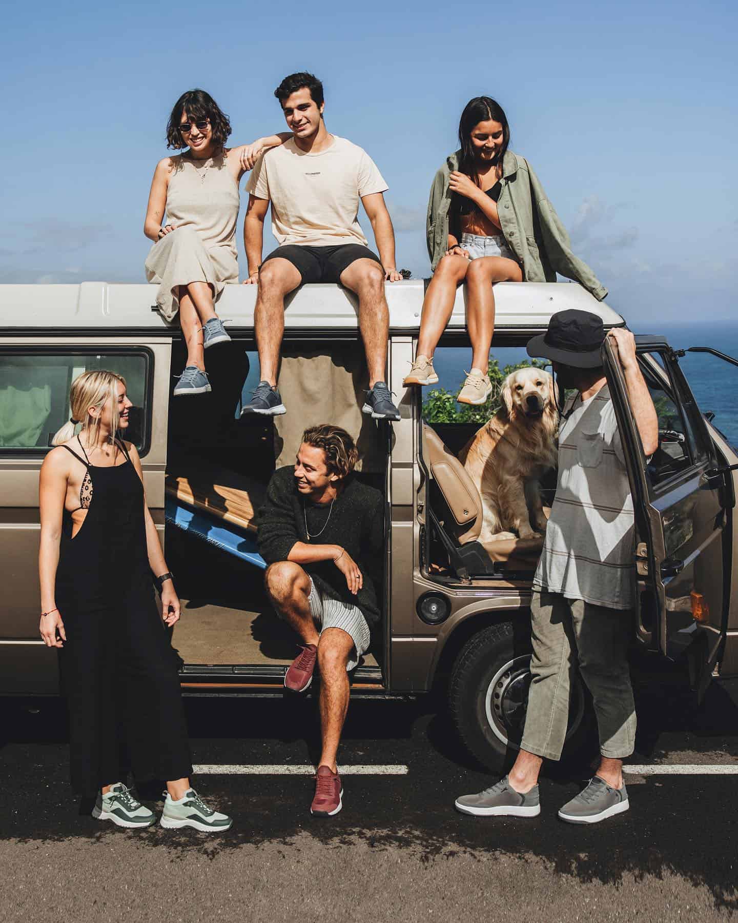 group of friends on a roadtrip