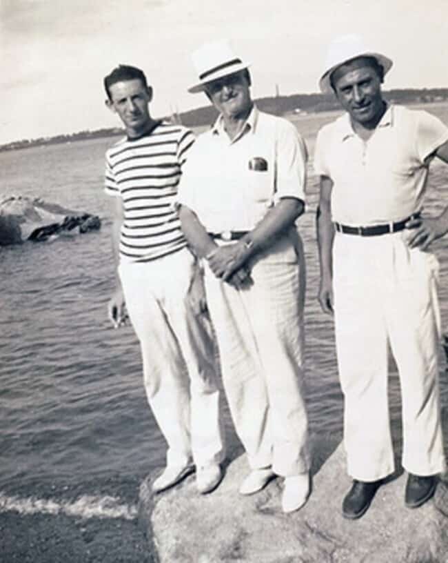 3 men on rock 1930's" by proudmurphy