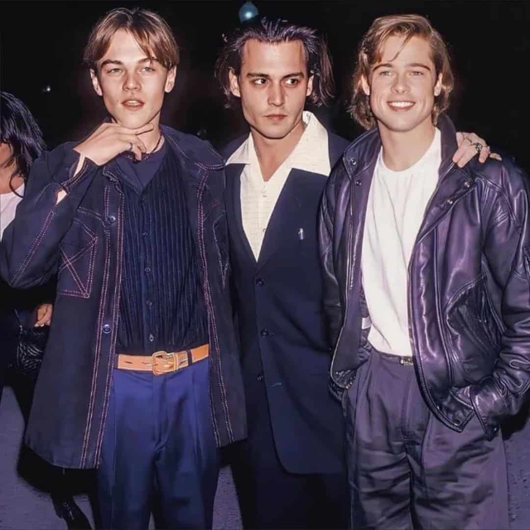 Leonardo di Caprio, Johnny Depp and Brad Pitt 1990s