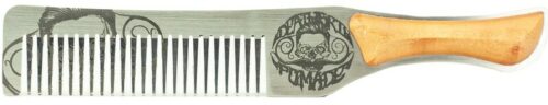 Death Grip Steel Handcrafted Wood Handle Hair Comb