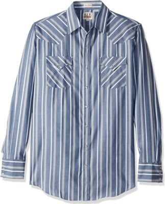 Ely Cattleman Men’s Long-Sleeved Stripe Western Shirt