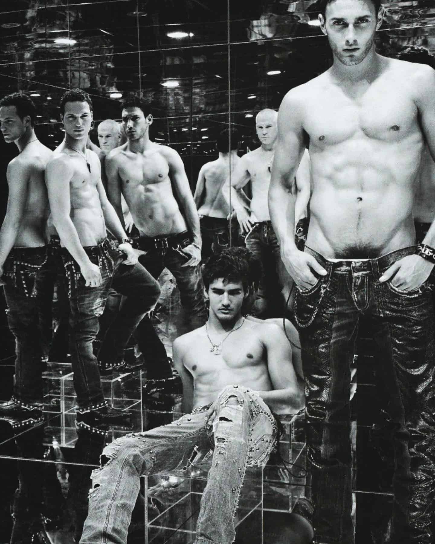 dolce gabbana male models wearing jeans