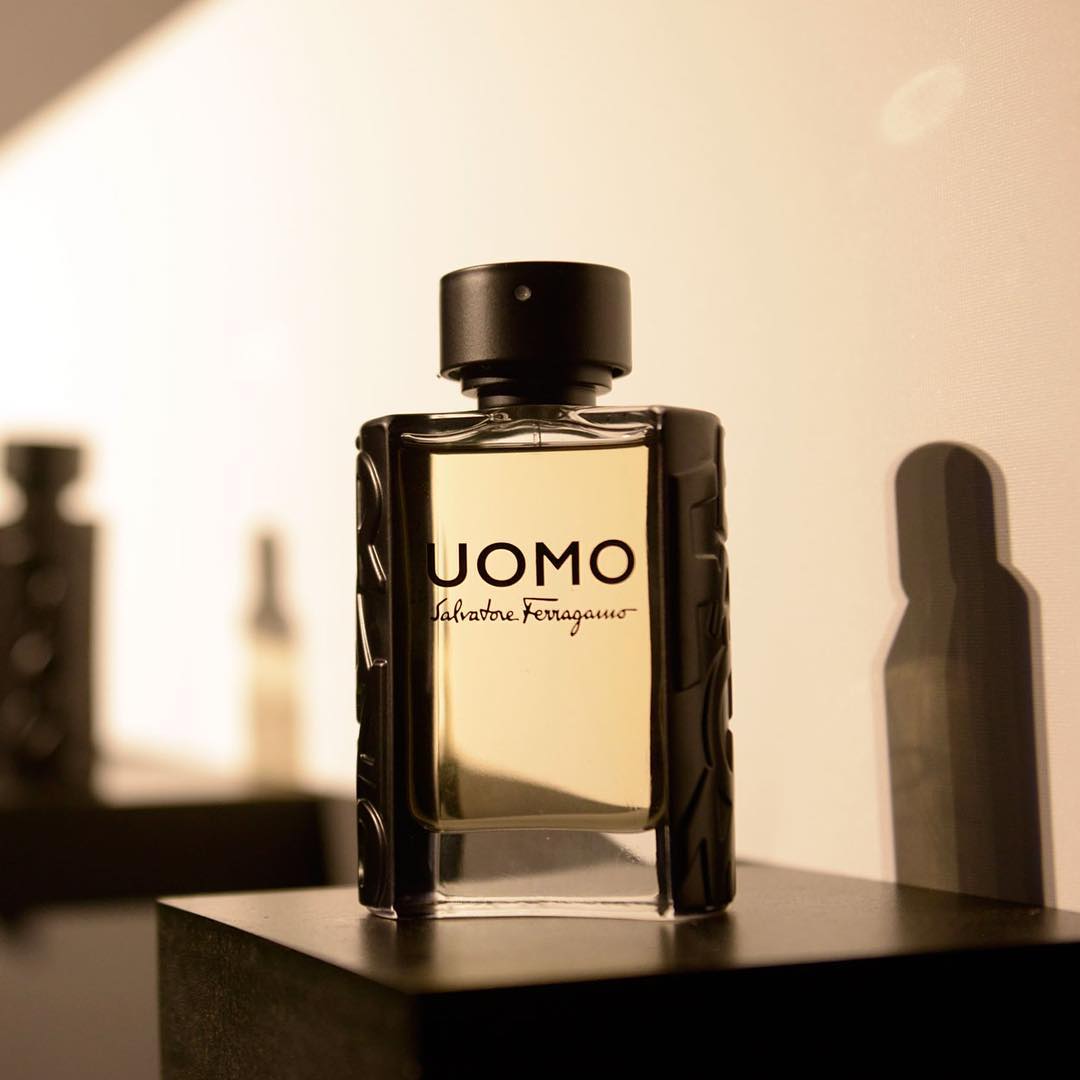 a bottle of uomo cologne by salvatore ferragamo