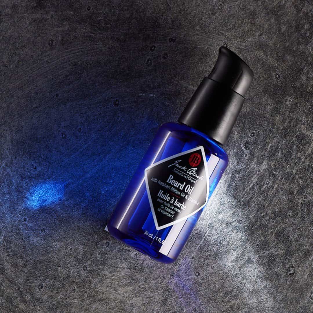 a bottle of beard oil by jack black