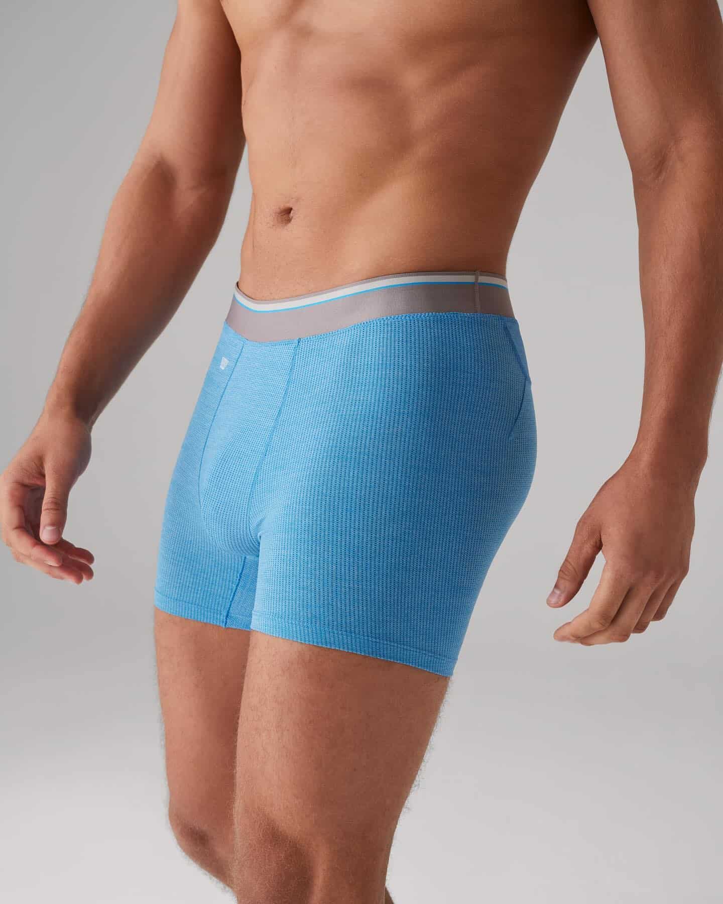 man wearing the Airknitx Boxer Briefs by mack weldon